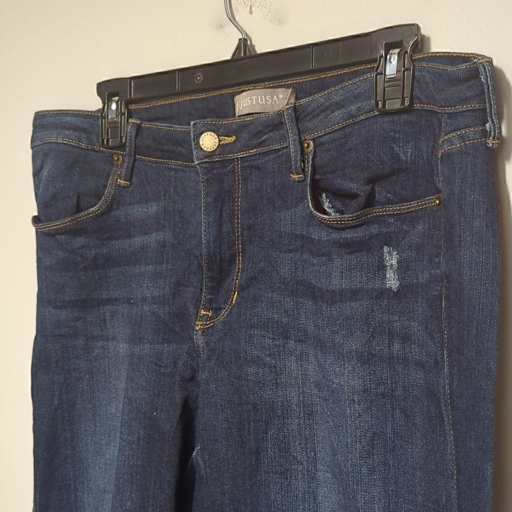 Just USA Dark Wash Skinny Jeans - Picture 2 of 7